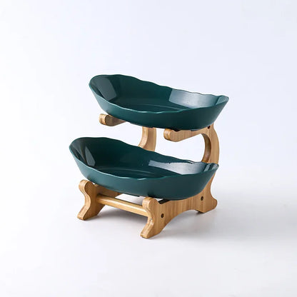 Paxley Layered Wood Fruit Bowl