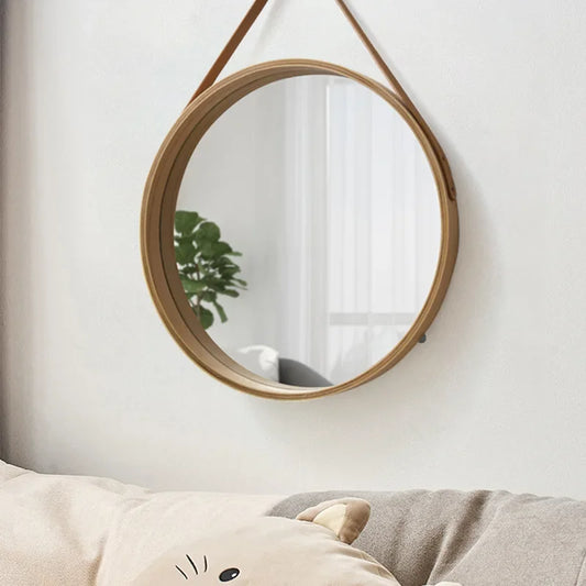 Paxley | Wall Mirror | Round Wooden Frame | 30 cm