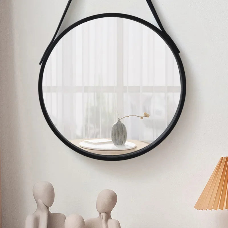 Paxley | Wall Mirror | Round Wooden Frame | 30 cm Black