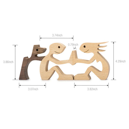 Paxley Nordic Dog Sculptures made of Wood