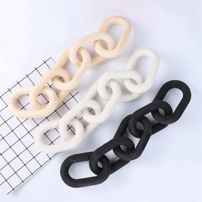Paxley Nordic Hand Carved Wooden Necklace Link Rope