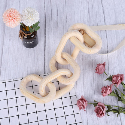 Paxley Nordic Hand Carved Wooden Necklace Link Rope