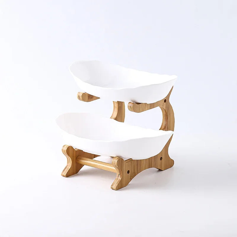 Paxley Layered Wood Fruit Bowl