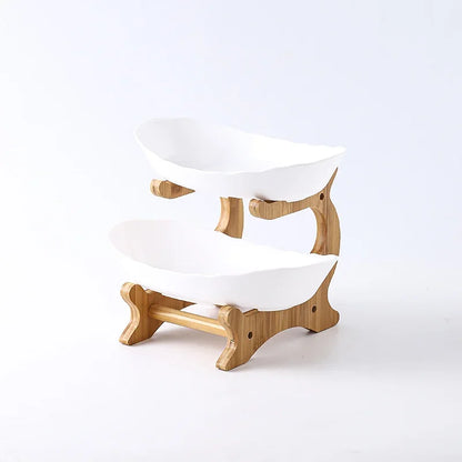 Paxley Layered Wood Fruit Bowl