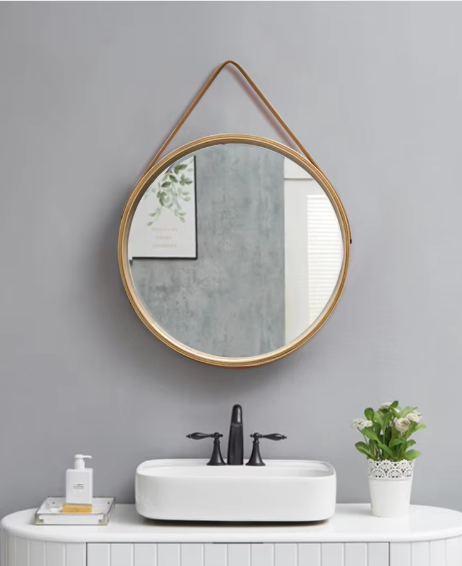 Paxley beef wood wall-mounted makeup mirror – elegant dressing and makeup mirror