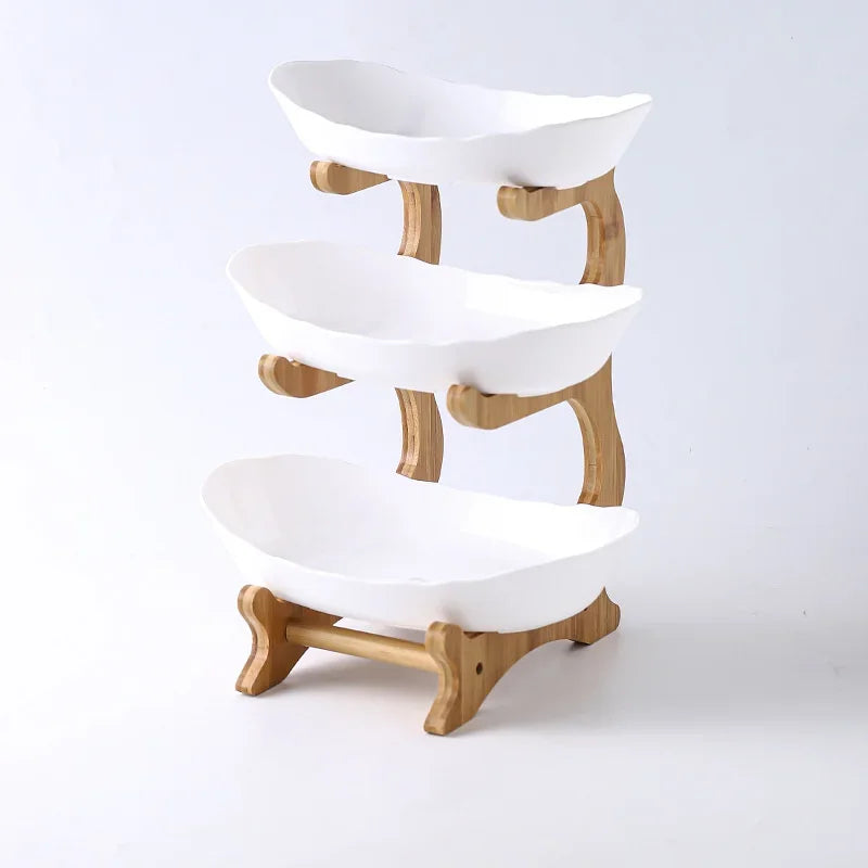Paxley Layered Wood Fruit Bowl