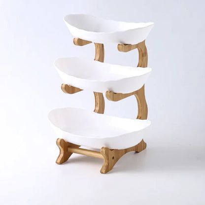 Paxley Layered Wood Fruit Bowl