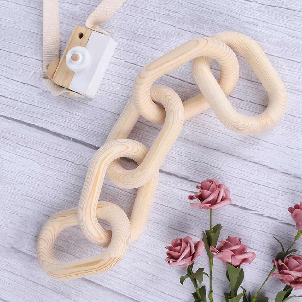Paxley Nordic Hand Carved Wooden Necklace Link Rope