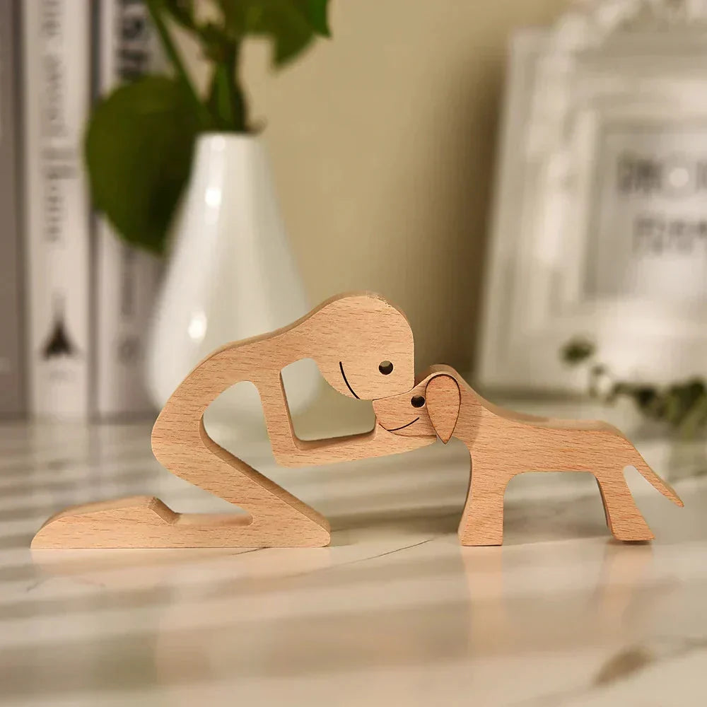 Paxley | Wooden Dog Sculpture | Handcrafted Decor | Table Ornament GPL00069