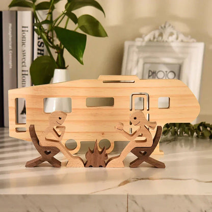 Paxley | Wooden Dog Sculpture | Handcrafted Decor | Table Ornament