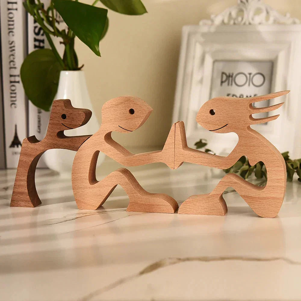Paxley | Wooden Dog Sculpture | Handcrafted Decor | Table Ornament GPL00039-Store