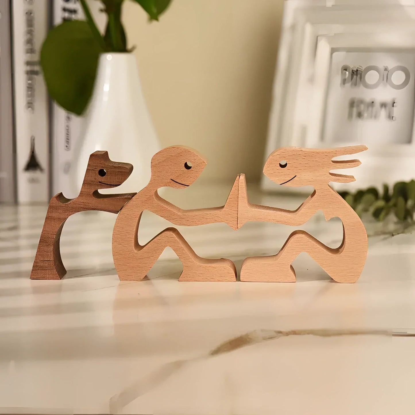 Paxley | Wooden Dog Sculpture | Handcrafted Decor | Table Ornament GPL00037