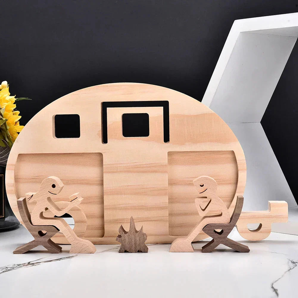 Paxley | Wooden Dog Sculpture | Handcrafted Decor | Table Ornament