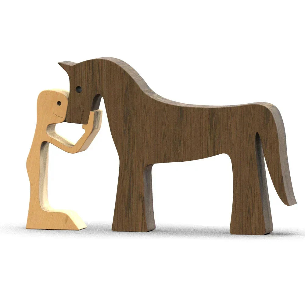 Paxley | Wooden Dog Sculpture | Handcrafted Decor | Table Ornament