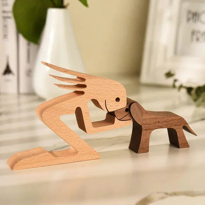 Paxley | Wooden Dog Sculpture | Handcrafted Decor | Table Ornament GPL00049