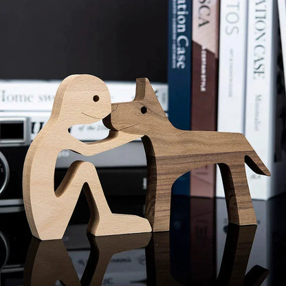 Paxley | Wooden Dog Sculpture | Handcrafted Decor | Table Ornament GPL00104