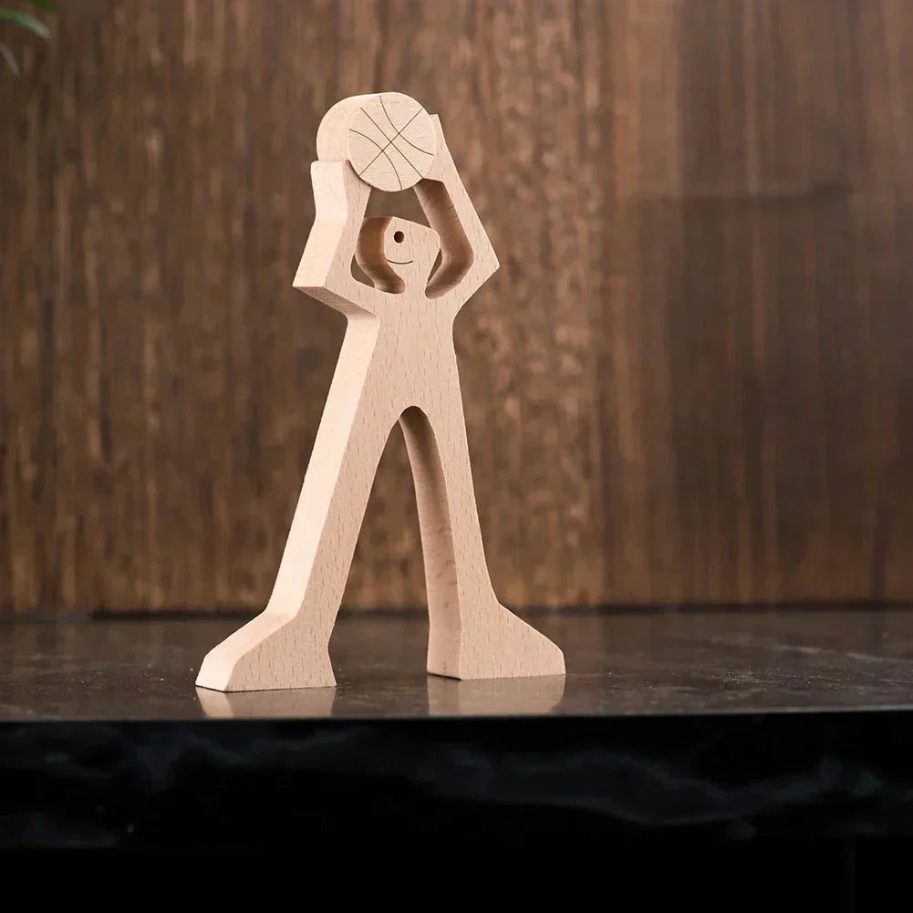 Paxley | Wooden Dog Sculpture | Handcrafted Decor | Table Ornament