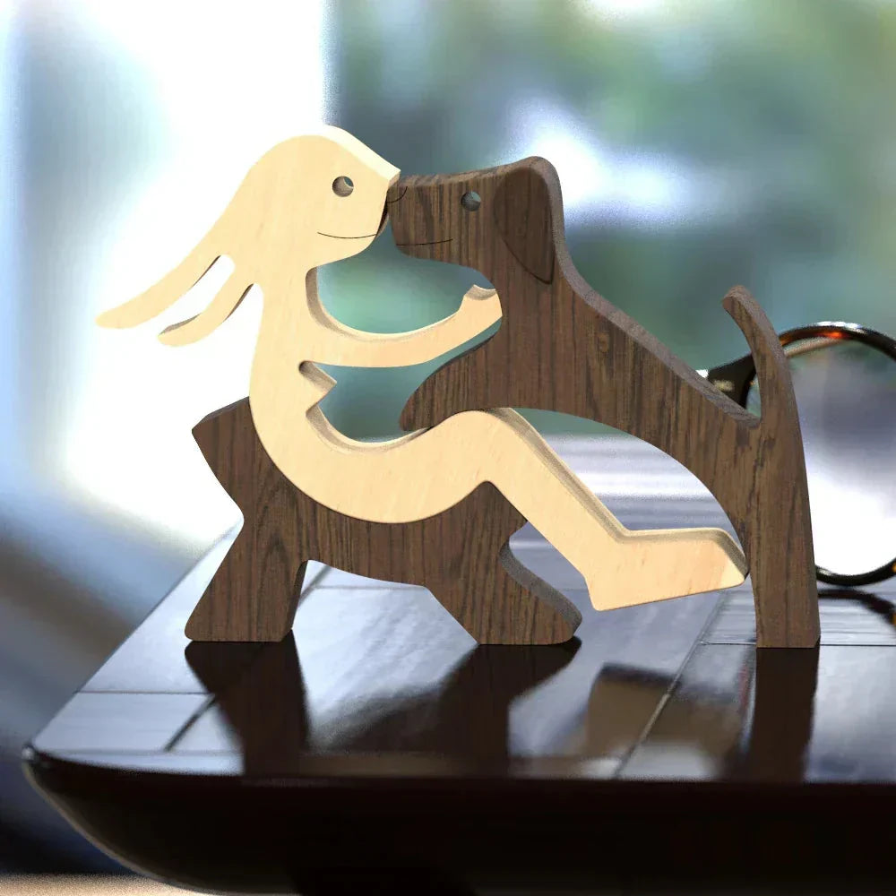 Paxley | Wooden Dog Sculpture | Handcrafted Decor | Table Ornament GPL00111