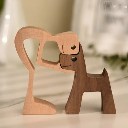 Paxley | Wooden Dog Sculpture | Handcrafted Decor | Table Ornament GPL00036
