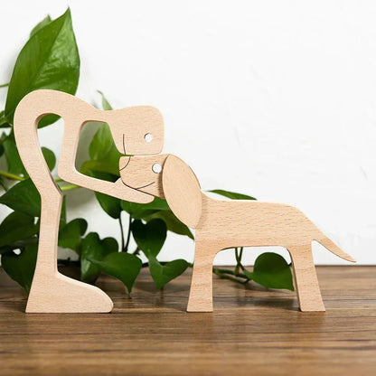 Paxley | Wooden Dog Sculpture | Handcrafted Decor | Table Ornament GPL00064