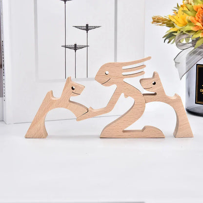 Paxley | Wooden Dog Sculpture | Handcrafted Decor | Table Ornament GPL00082