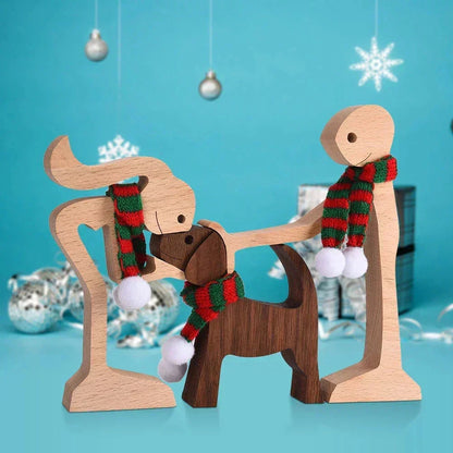 Paxley | Wooden Dog Sculpture | Handcrafted Decor | Table Ornament