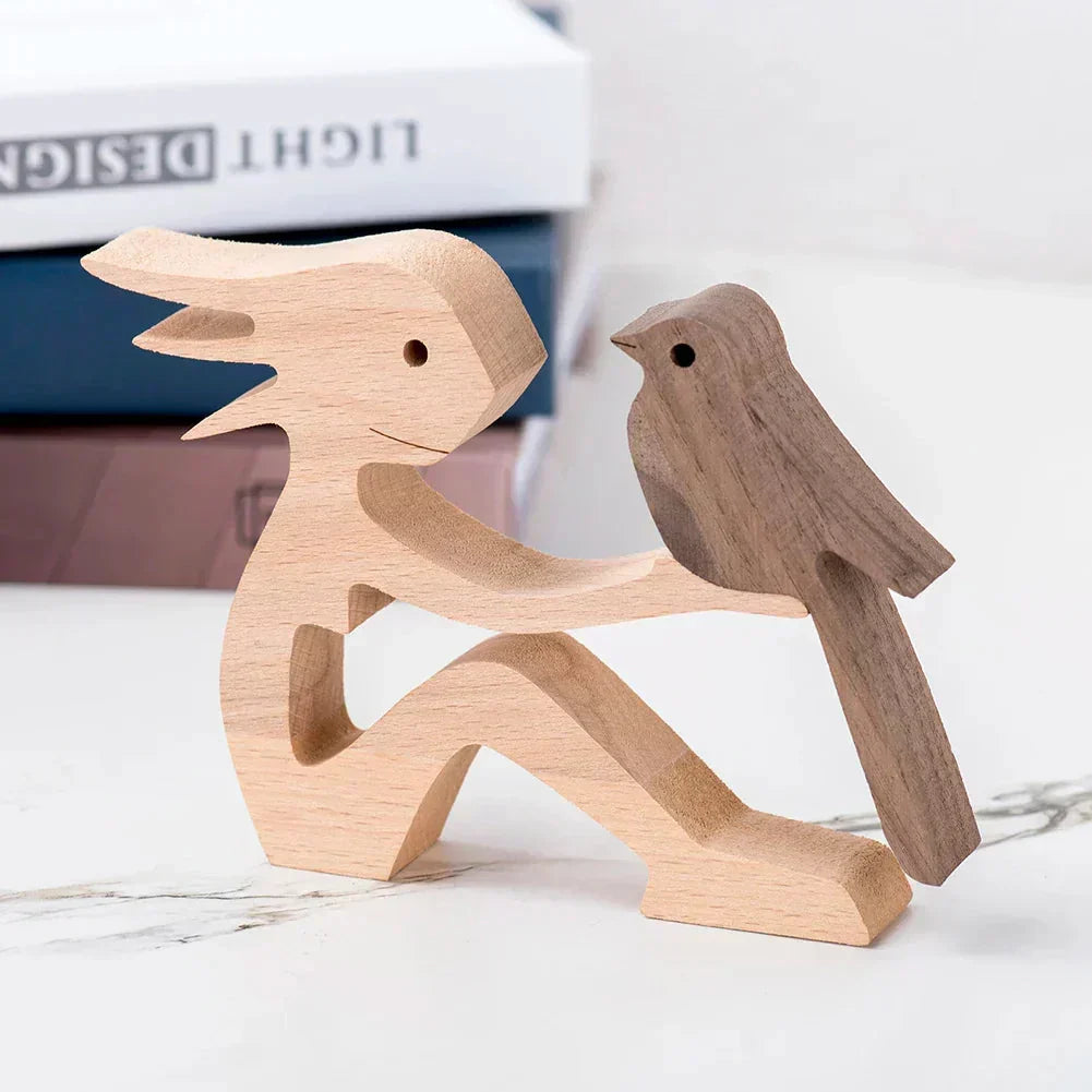 Paxley | Wooden Dog Sculpture | Handcrafted Decor | Table Ornament