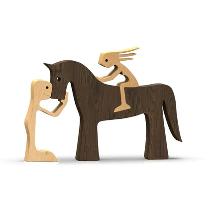 Paxley | Wooden Dog Sculpture | Handcrafted Decor | Table Ornament