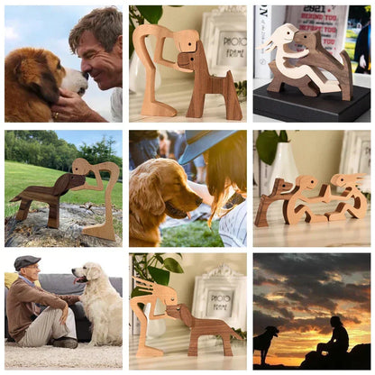 Paxley | Wooden Dog Sculpture | Handcrafted Decor | Table Ornament