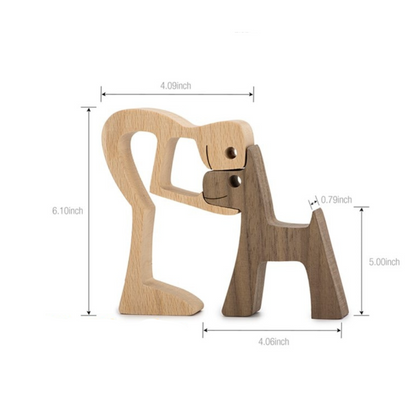 Paxley Nordic Dog Sculptures made of Wood