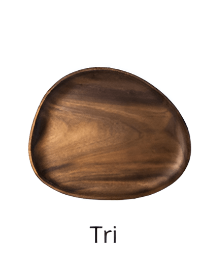 Paxley wooden tableware solid wood plate