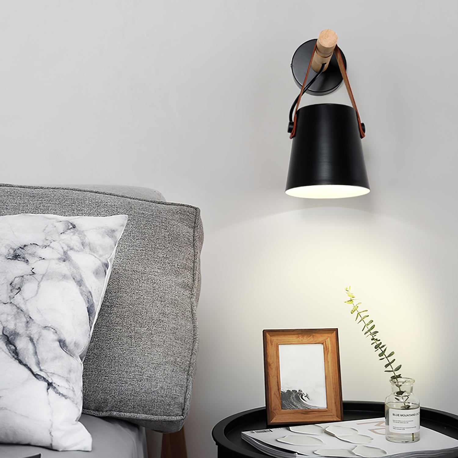 Paxley | Wall Lamp | Conical Wooden Shade | Indoor Lighting