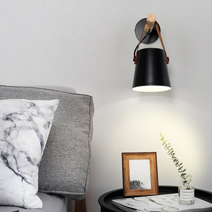 Paxley | Wall Lamp | Conical Wooden Shade | Indoor Lighting
