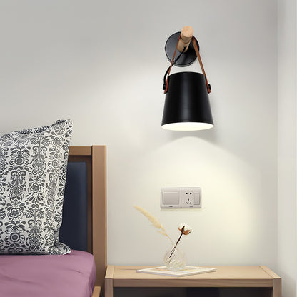 Paxley | Wall Lamp | Conical Wooden Shade | Indoor Lighting