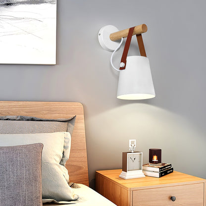 Paxley | Wall Lamp | Conical Wooden Shade | Indoor Lighting