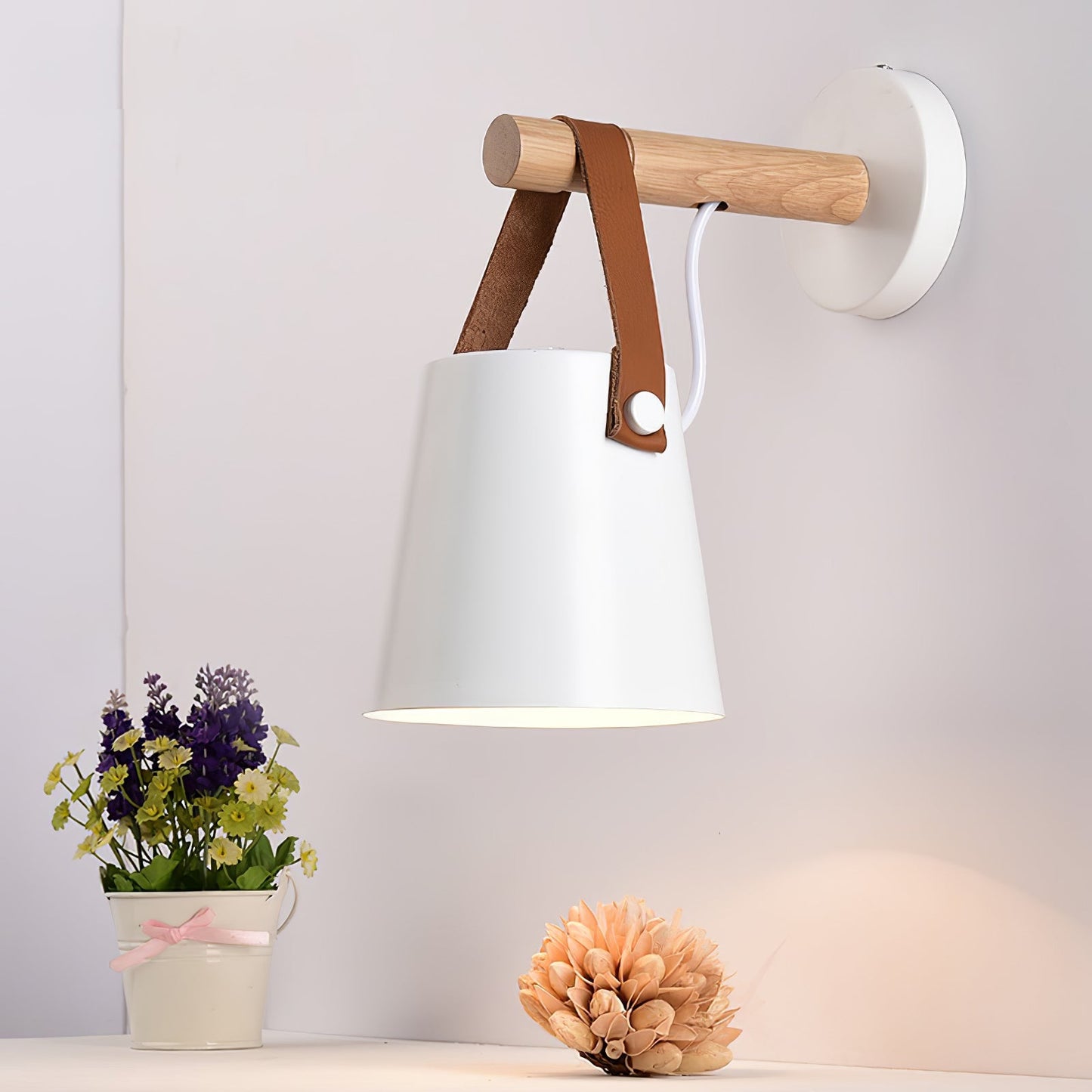 Paxley | Wall Lamp | Conical Wooden Shade | Indoor Lighting