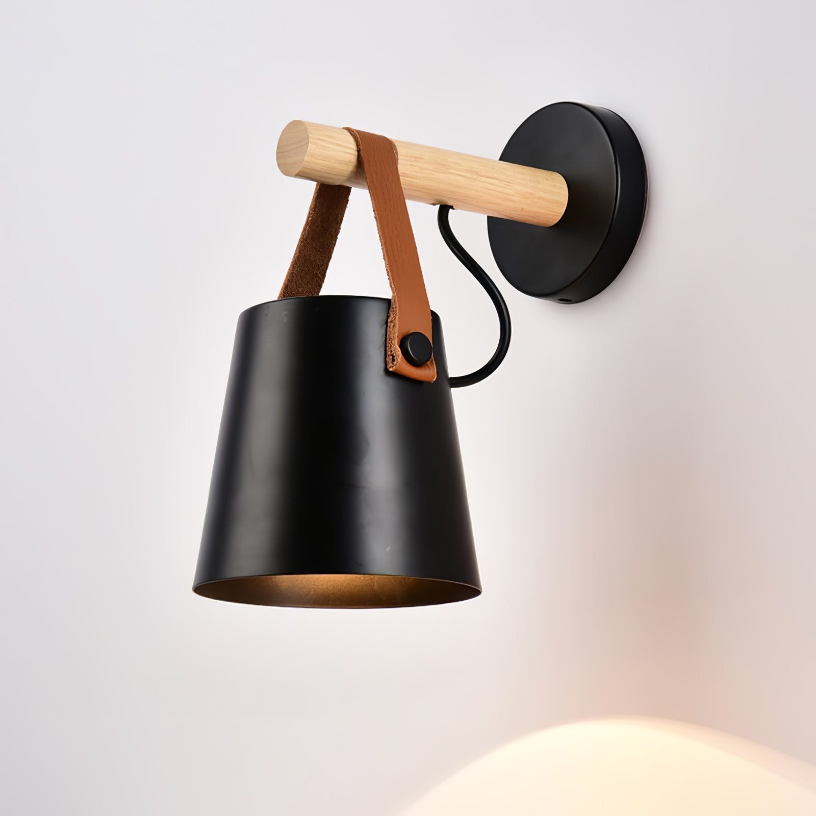Paxley | Wall Lamp | Conical Wooden Shade | Indoor Lighting