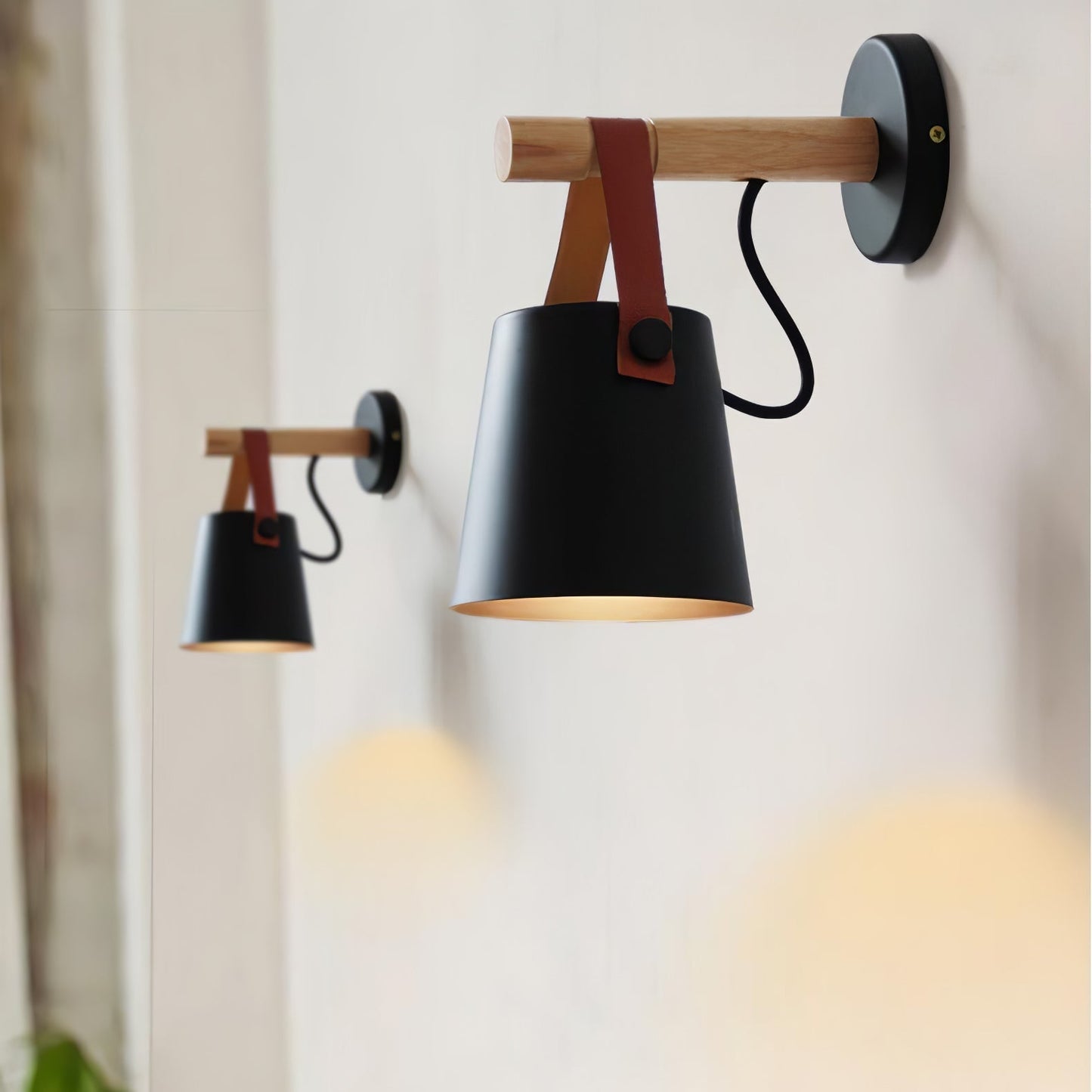 Paxley | Wall Lamp | Conical Wooden Shade | Indoor Lighting