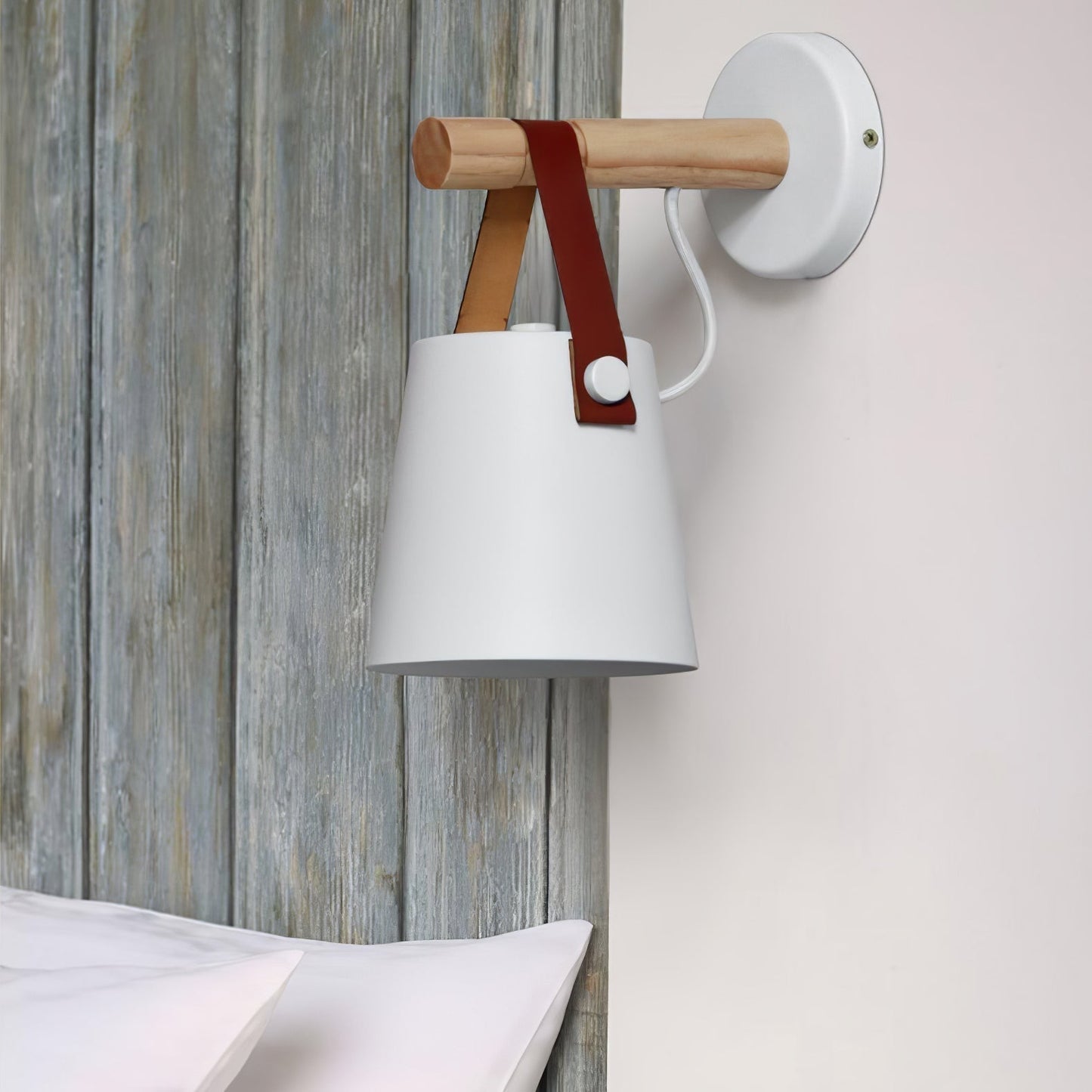 Paxley | Wall Lamp | Conical Wooden Shade | Indoor Lighting