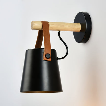 Paxley | Wall Lamp | Conical Wooden Shade | Indoor Lighting