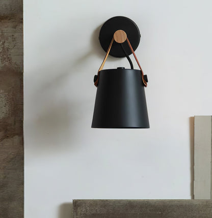 Paxley | Wall Lamp | Conical Wooden Shade | Indoor Lighting