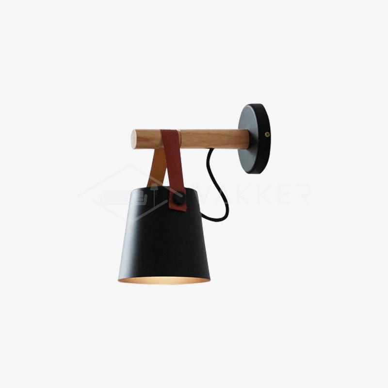 Paxley | Wall Lamp | Conical Wooden Shade | Indoor Lighting
