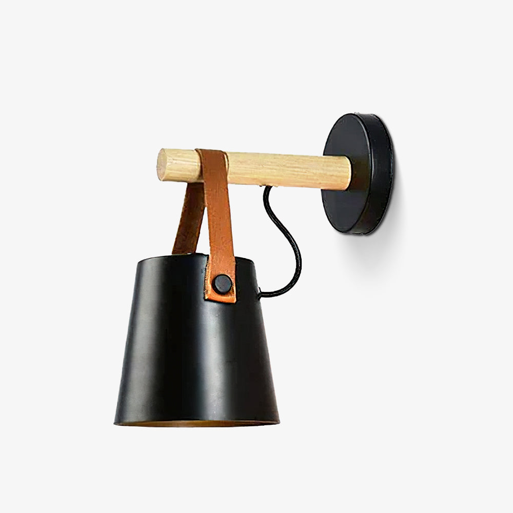 Paxley | Wall Lamp | Conical Wooden Shade | Indoor Lighting