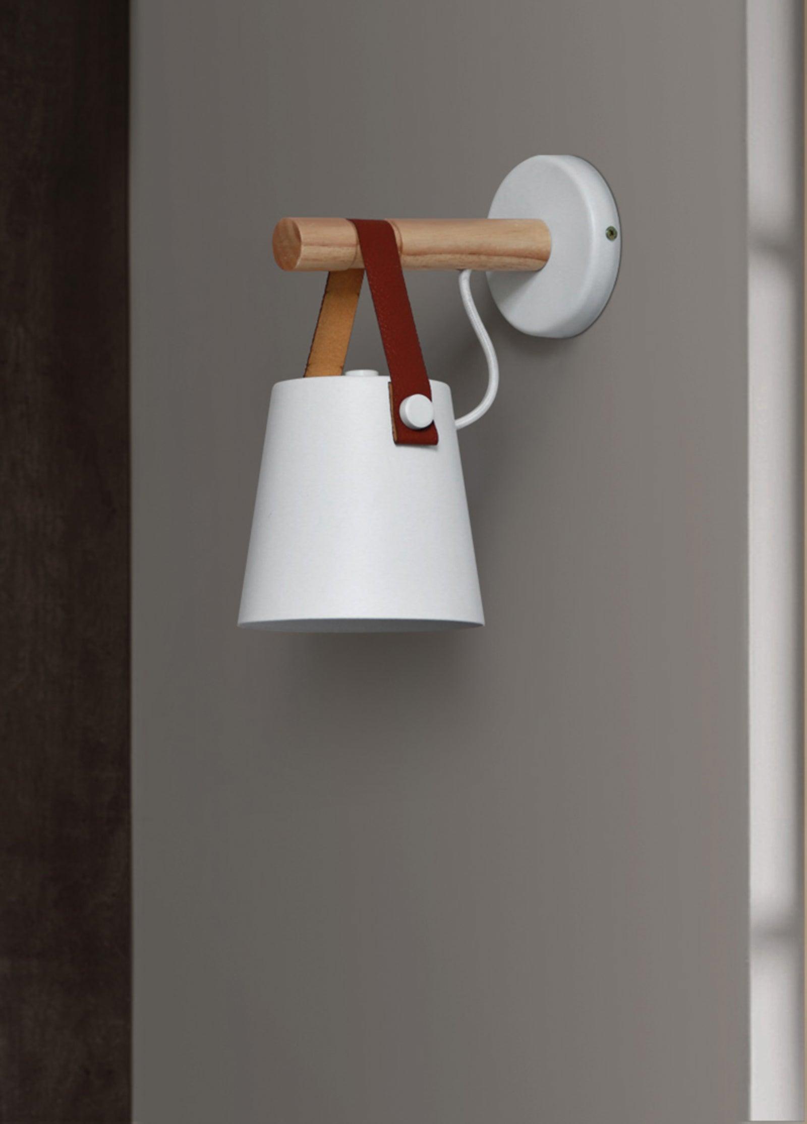 Paxley | Wall Lamp | Conical Wooden Shade | Indoor Lighting