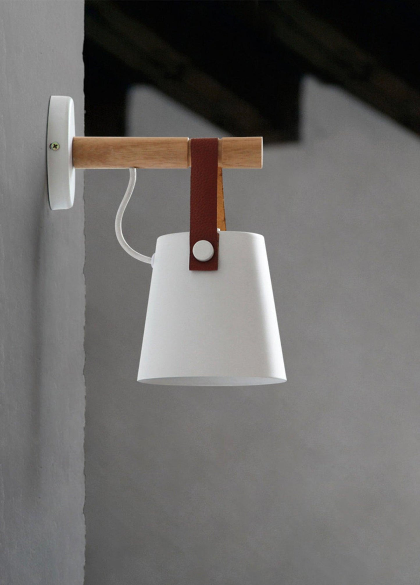 Paxley | Wall Lamp | Conical Wooden Shade | Indoor Lighting