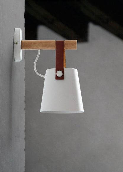 Paxley | Wall Lamp | Conical Wooden Shade | Indoor Lighting