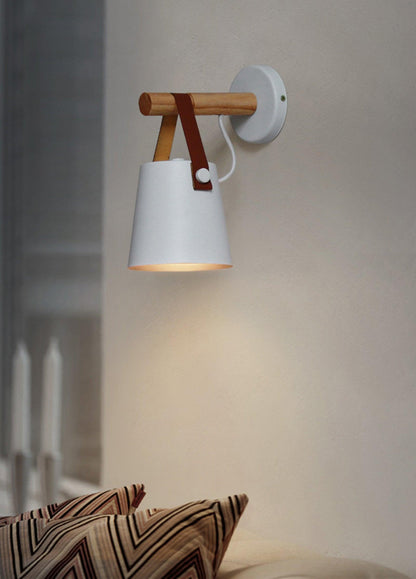 Paxley | Wall Lamp | Conical Wooden Shade | Indoor Lighting