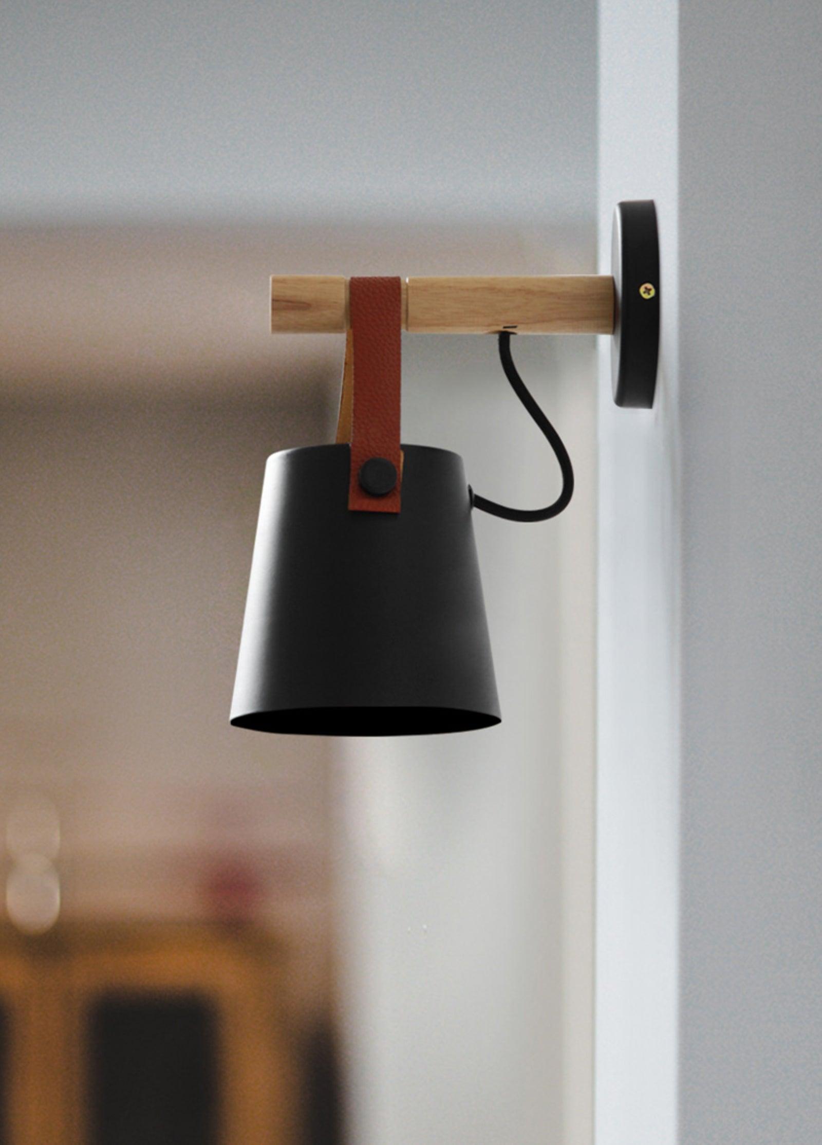 Paxley | Wall Lamp | Conical Wooden Shade | Indoor Lighting