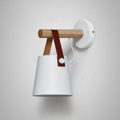 Paxley | Wall Lamp | Conical Wooden Shade | Indoor Lighting