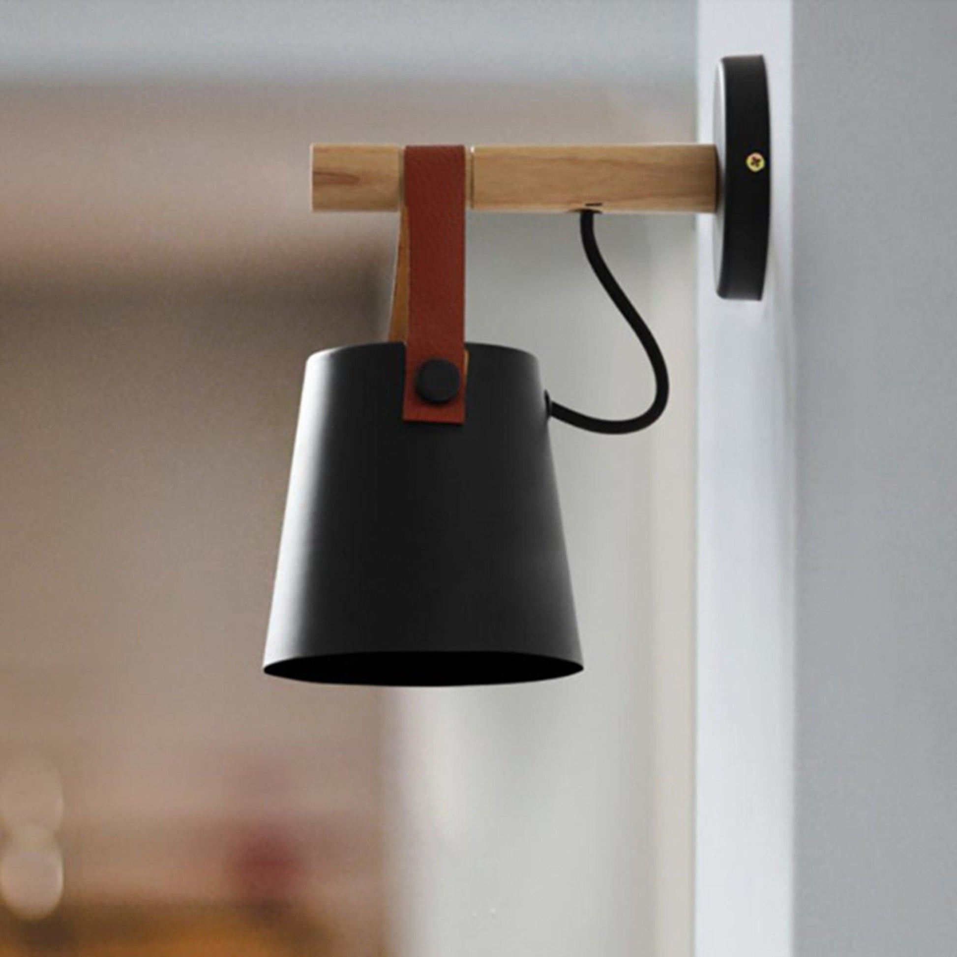 Paxley | Wall Lamp | Conical Wooden Shade | Indoor Lighting
